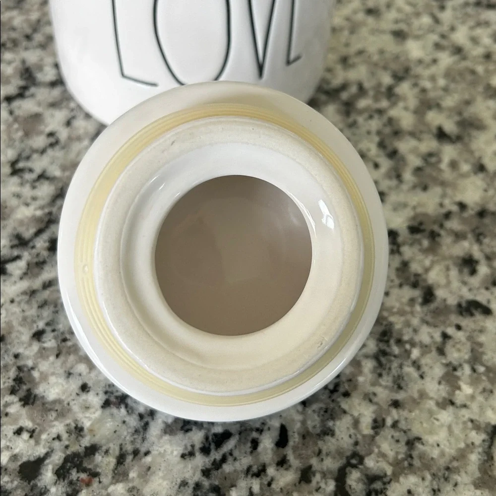 Rae Dunn White Ceramic Canister with Lid